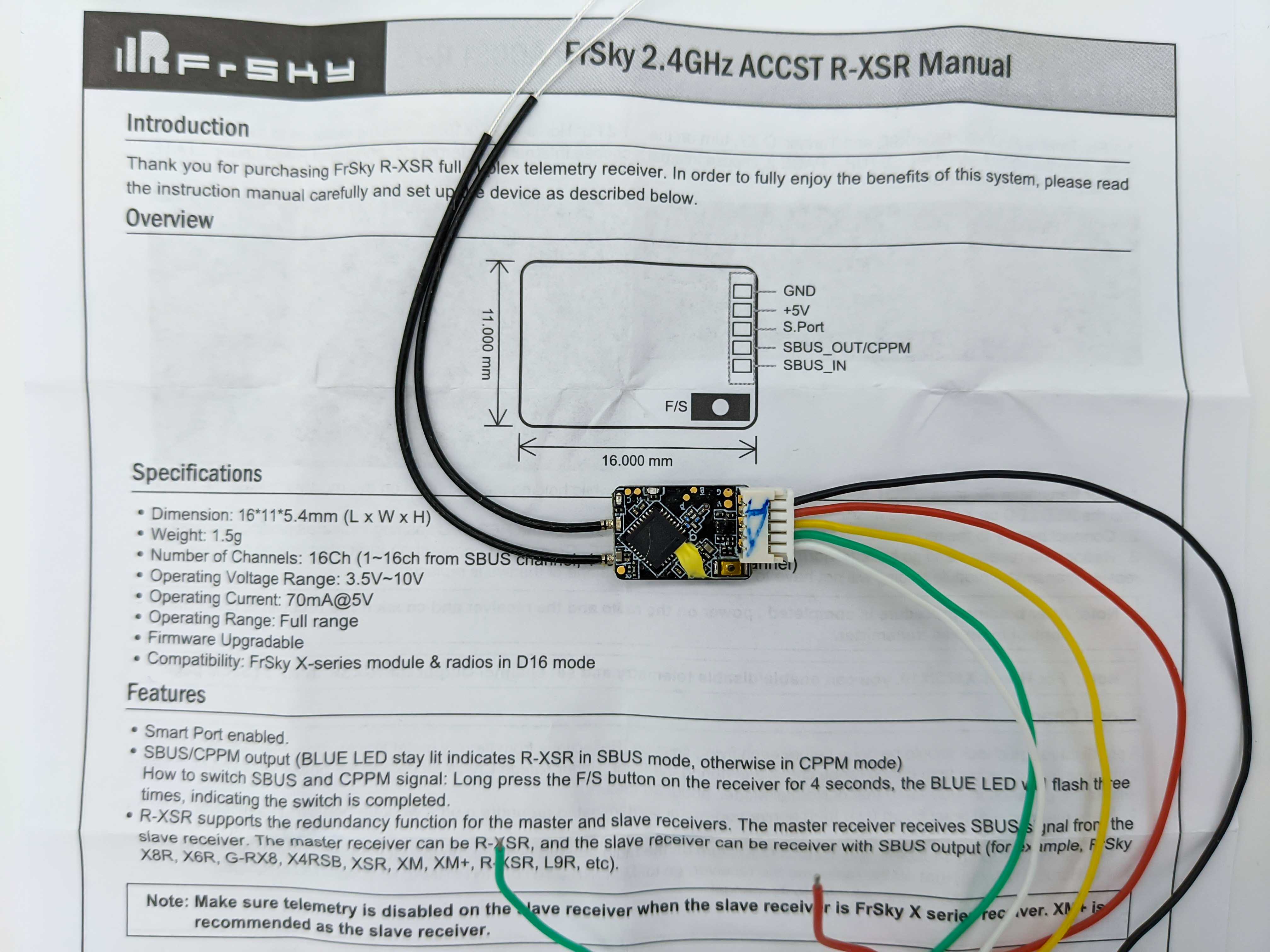 Frsky R Xsr Receiver Fjp Github Io